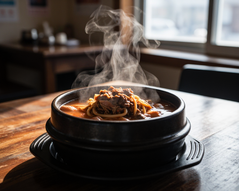 Warm Korean Meal Atmosphere