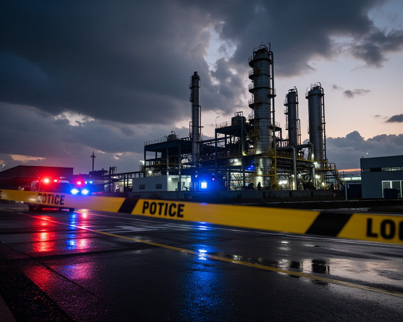 Industrial Fire Investigation Scene