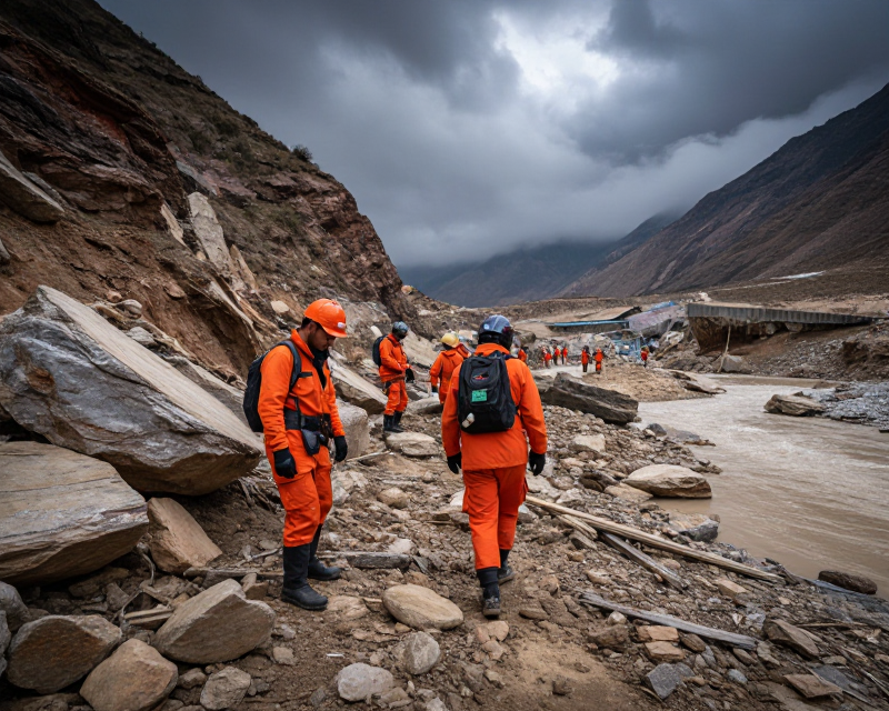 Nepal Flood Rescue Scene