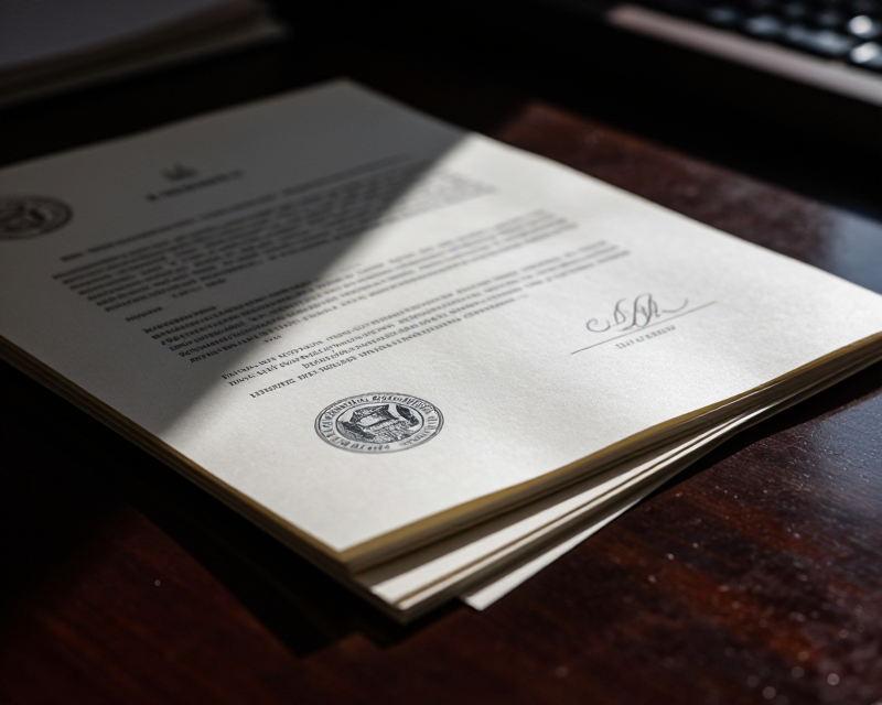 US Political Document Concept