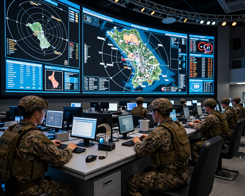 Cinematic Military Command Center