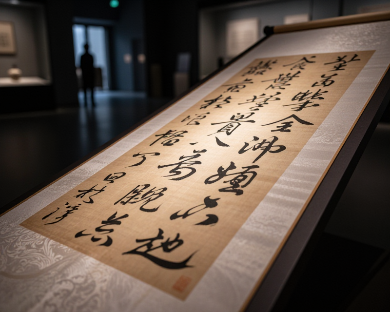 Traditional Korean Calligraphy in Museum