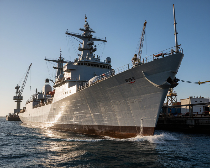 Cinematic Naval Shipbuilding Scene