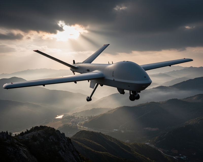 Military Drone in Border Area