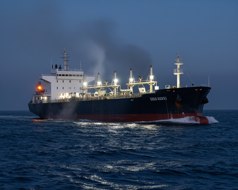 Dramatic Maritime Fire Scene