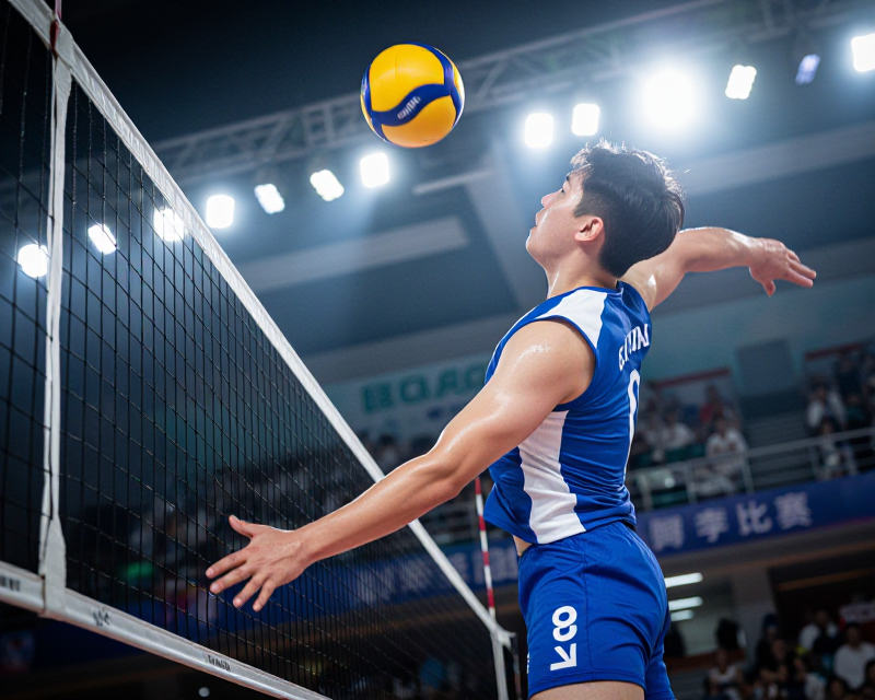 Dramatic Volleyball Action