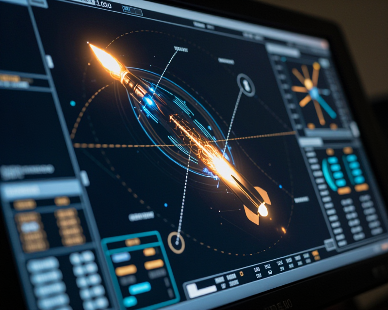 High-tech Missile Trajectory Display