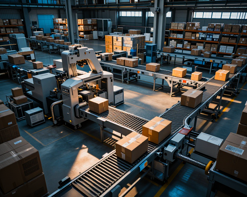Modern Logistics Warehouse Safety Concept