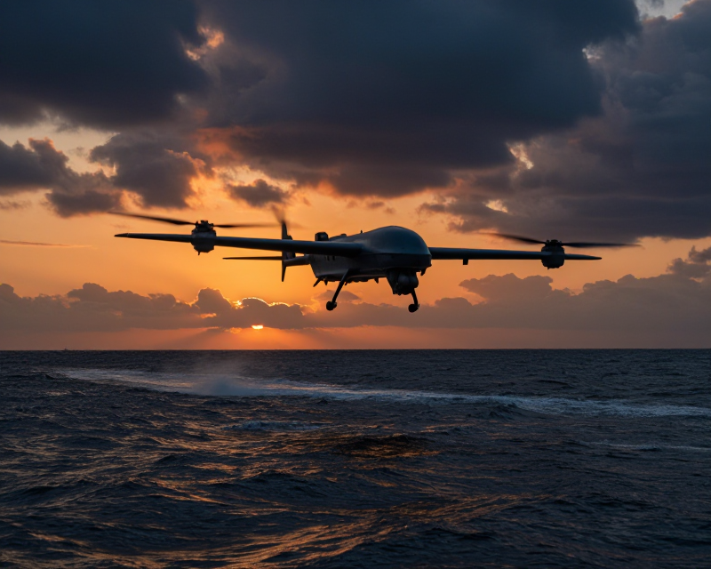 Cinematic Military Tension in Strait of Hormuz