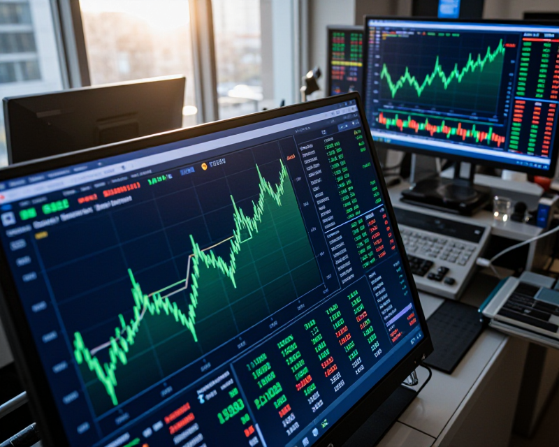 Stock Market Rise Concept